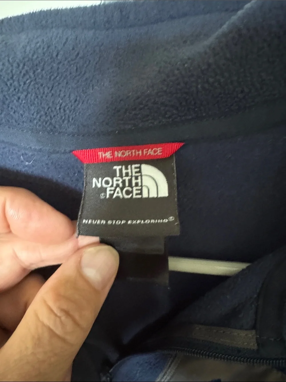 The North Face navy half